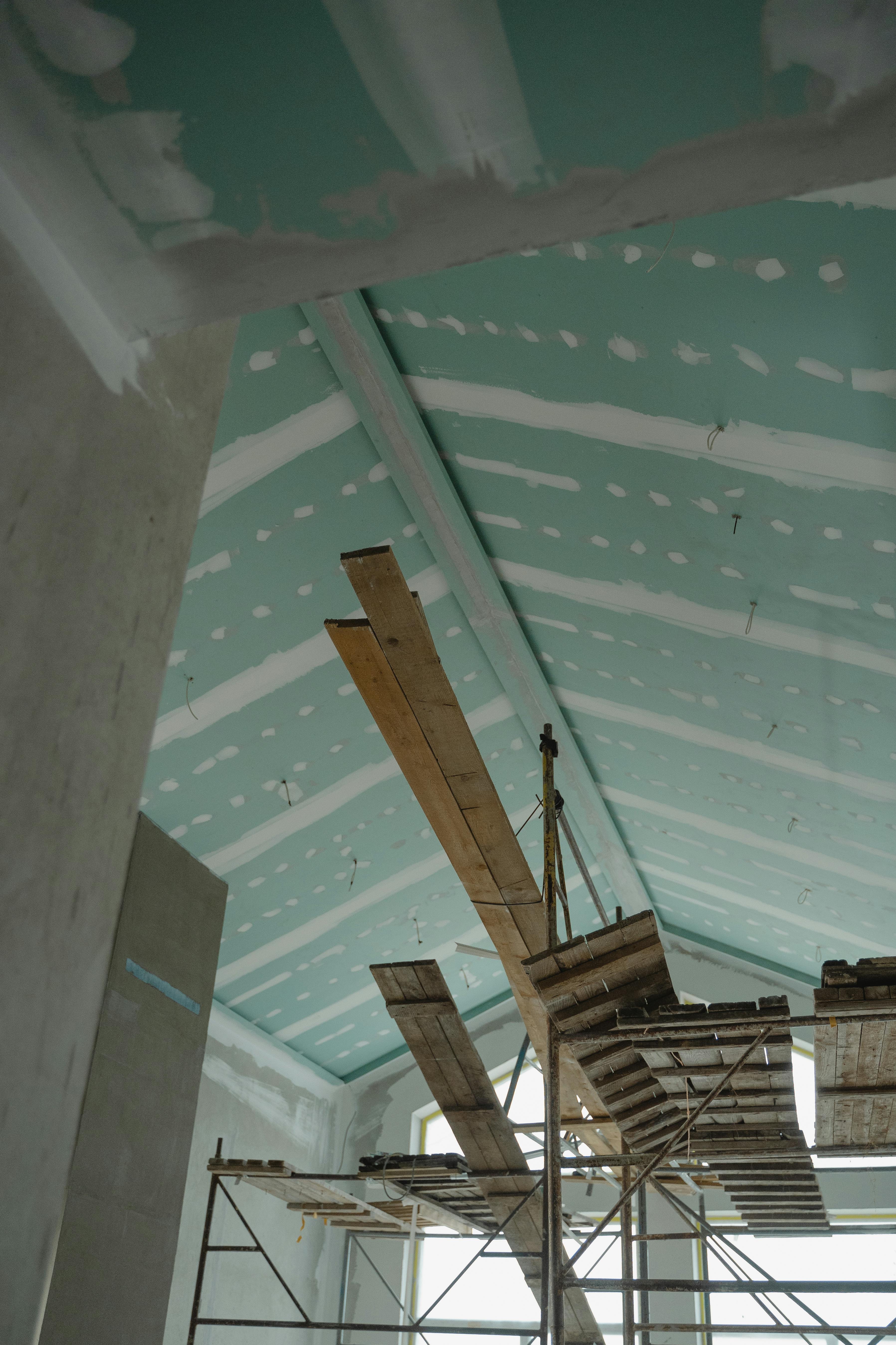 fresh, unpainted drywall